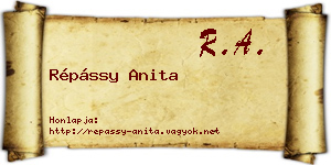 Répássy Anita névjegykártya